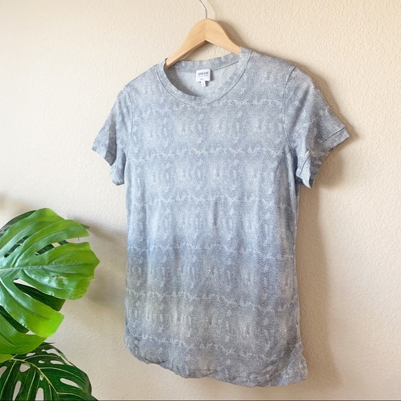 Armani Collezioni Python Print Shimmery Tee - Picture 2 of 11